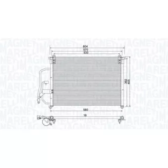 Condenseur, climatisation MAGNETI MARELLI 350203960000