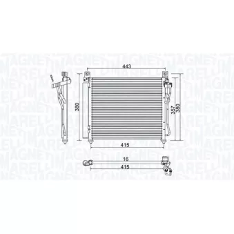 Condenseur, climatisation MAGNETI MARELLI 350203980000