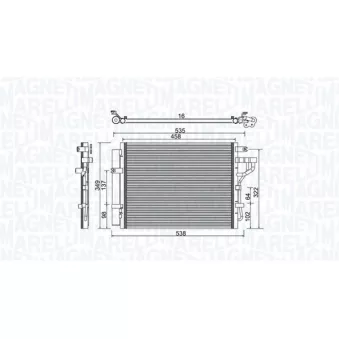 Condenseur, climatisation MAGNETI MARELLI 350203981000