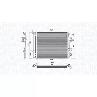 Condenseur, climatisation MAGNETI MARELLI