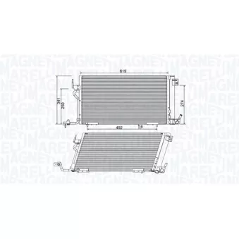Condenseur, climatisation MAGNETI MARELLI 350203994000