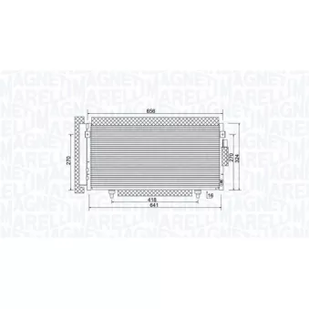 Condenseur, climatisation MAGNETI MARELLI 350203998000
