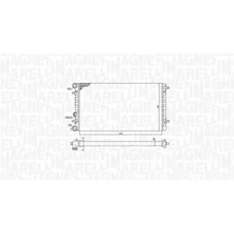 Radiateur, refroidissement du moteur MAGNETI MARELLI