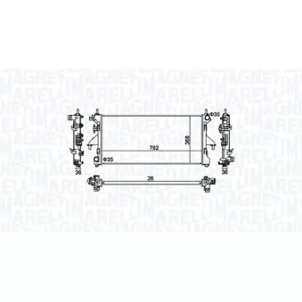 Radiateur, refroidissement du moteur MAGNETI MARELLI 350213126900