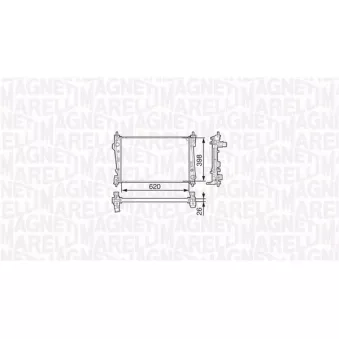 Radiateur, refroidissement du moteur MAGNETI MARELLI