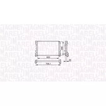 Radiateur, refroidissement du moteur MAGNETI MARELLI