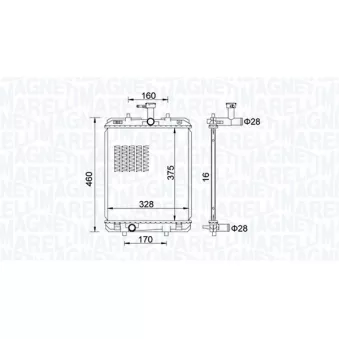 Radiateur, refroidissement du moteur MAGNETI MARELLI