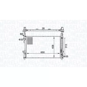 Radiateur, refroidissement du moteur MAGNETI MARELLI