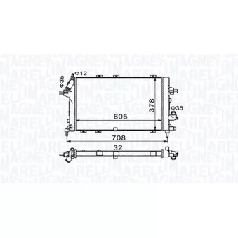 Radiateur, refroidissement du moteur MAGNETI MARELLI