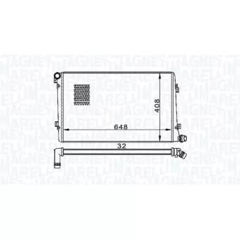 Radiateur, refroidissement du moteur MAGNETI MARELLI 350213157300