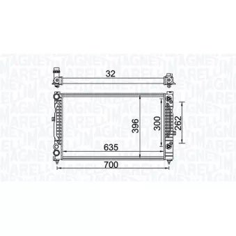 Radiateur, refroidissement du moteur MAGNETI MARELLI 350213157600