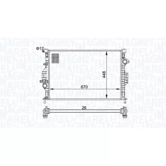 Radiateur, refroidissement du moteur MAGNETI MARELLI 350213158700
