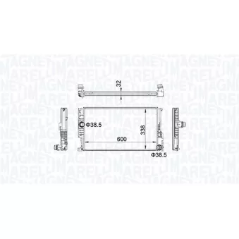 Radiateur, refroidissement du moteur MAGNETI MARELLI 350213159600