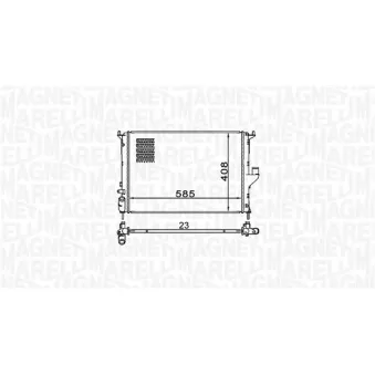 Radiateur, refroidissement du moteur MAGNETI MARELLI 350213160900