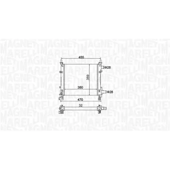 Radiateur, refroidissement du moteur MAGNETI MARELLI