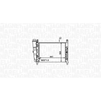 Radiateur, refroidissement du moteur MAGNETI MARELLI