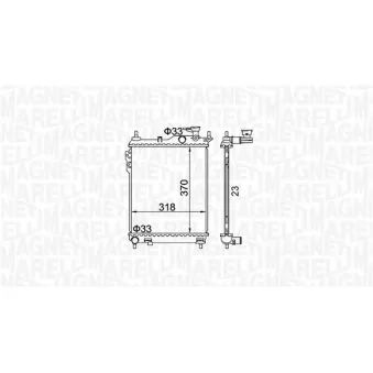 Radiateur, refroidissement du moteur MAGNETI MARELLI