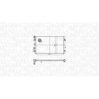 Radiateur, refroidissement du moteur MAGNETI MARELLI 350213167900