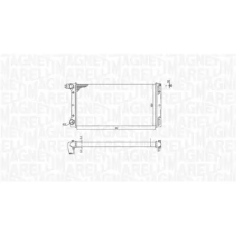 Radiateur, refroidissement du moteur MAGNETI MARELLI 350213168000