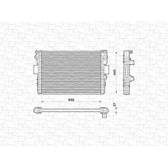 Radiateur, refroidissement du moteur MAGNETI MARELLI 350213169000