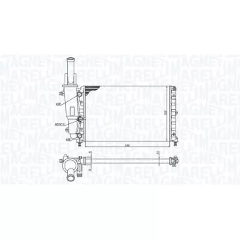 Radiateur, refroidissement du moteur MAGNETI MARELLI 350213171200