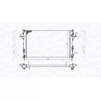 Radiateur, refroidissement du moteur MAGNETI MARELLI 350213171900