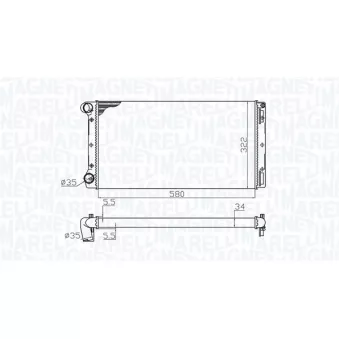 Radiateur, refroidissement du moteur MAGNETI MARELLI 350213172000
