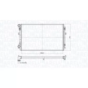 Radiateur, refroidissement du moteur MAGNETI MARELLI 350213173400