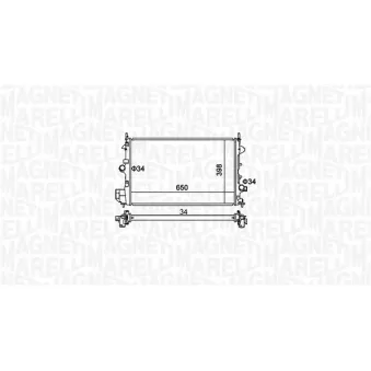 Radiateur, refroidissement du moteur MAGNETI MARELLI 350213173700