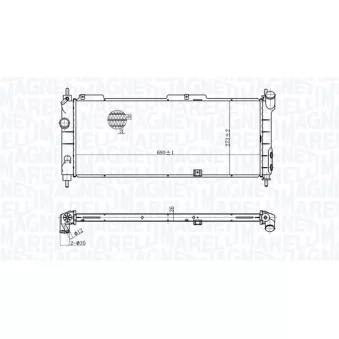 Radiateur, refroidissement du moteur MAGNETI MARELLI 350213175300