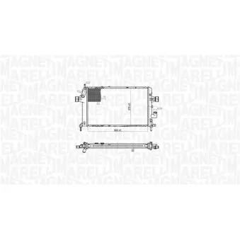Radiateur, refroidissement du moteur MAGNETI MARELLI 350213176700