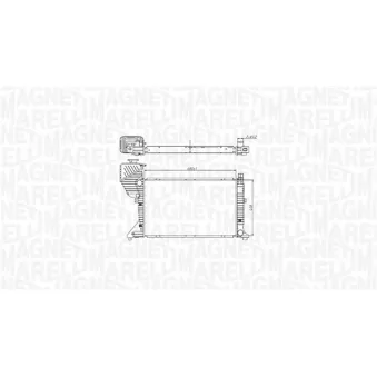 Radiateur, refroidissement du moteur MAGNETI MARELLI 350213177400