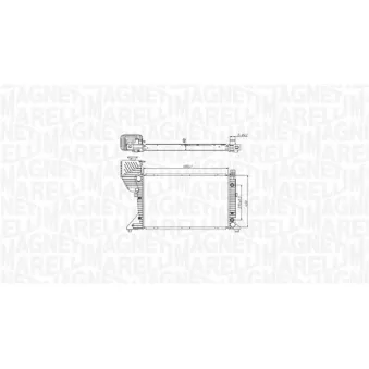 Radiateur, refroidissement du moteur MAGNETI MARELLI 350213177500