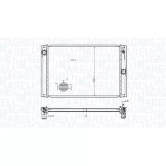 Radiateur, refroidissement du moteur MAGNETI MARELLI 350213178600