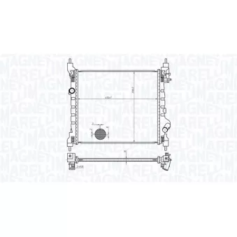 Radiateur, refroidissement du moteur MAGNETI MARELLI 350213178800