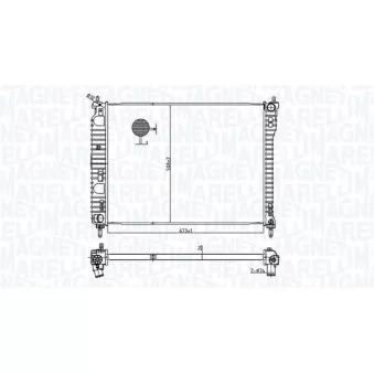 Radiateur, refroidissement du moteur MAGNETI MARELLI 350213179800