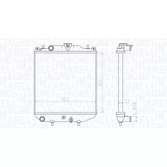 Radiateur, refroidissement du moteur MAGNETI MARELLI