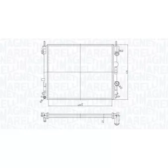 Radiateur, refroidissement du moteur MAGNETI MARELLI 350213182200