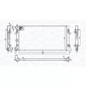 Radiateur, refroidissement du moteur MAGNETI MARELLI 350213182300