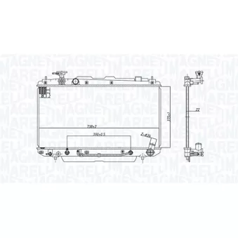 Radiateur, refroidissement du moteur MAGNETI MARELLI