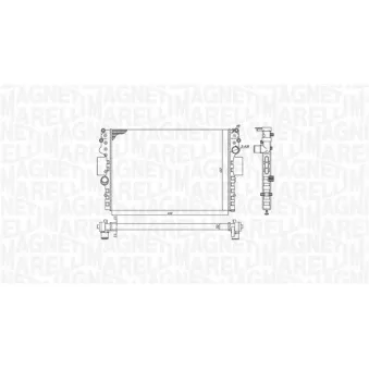 Radiateur, refroidissement du moteur MAGNETI MARELLI 350213183800