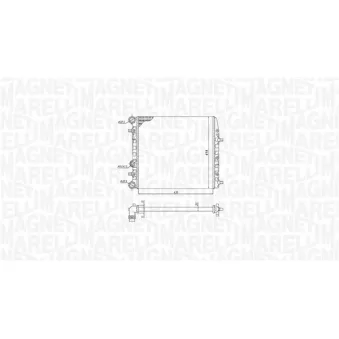 Radiateur, refroidissement du moteur MAGNETI MARELLI 350213184600