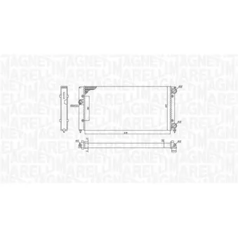 Radiateur, refroidissement du moteur MAGNETI MARELLI 350213185300