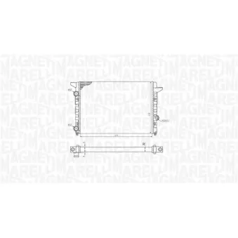 Radiateur, refroidissement du moteur MAGNETI MARELLI 350213185400