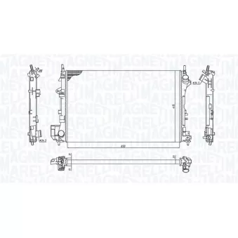 Radiateur, refroidissement du moteur MAGNETI MARELLI 350213185700