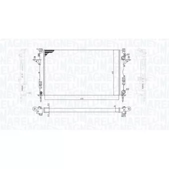 Radiateur, refroidissement du moteur MAGNETI MARELLI 350213185800