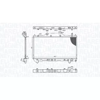 Radiateur, refroidissement du moteur MAGNETI MARELLI 350213186200