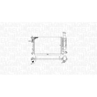 Radiateur, refroidissement du moteur MAGNETI MARELLI 350213186400