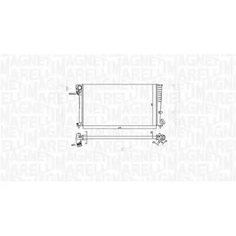 Radiateur, refroidissement du moteur MAGNETI MARELLI 350213186500