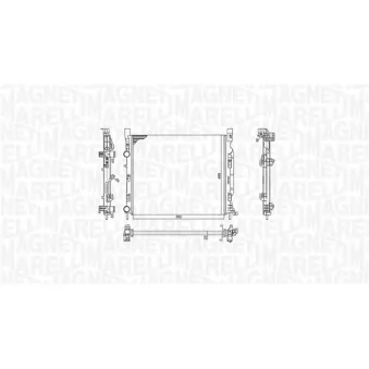 Radiateur, refroidissement du moteur MAGNETI MARELLI 350213186900